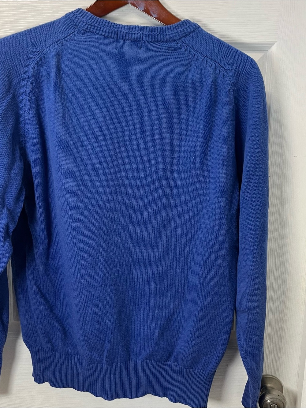 Boston Traders VTG Men Blue Crewneck Sweater with Embroidered Crest Size Medium - Picture 7 of 13